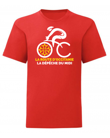 T-shirt La Route d'Occitanie La Dépêche du Midi " Vel'Occ " Enfant Rouge