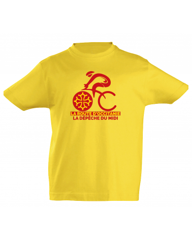 T-shirt La Route d'Occitanie La Dépêche du Midi " Vel'Occ " Enfant Jaune