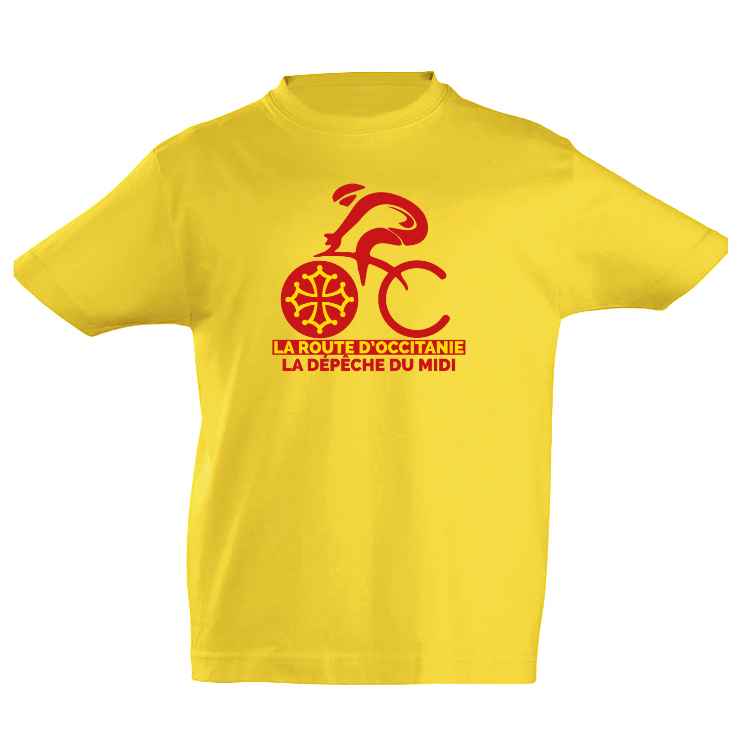 T-shirt La Route d'Occitanie La Dépêche du Midi " Vel'Occ " Enfant Jaune