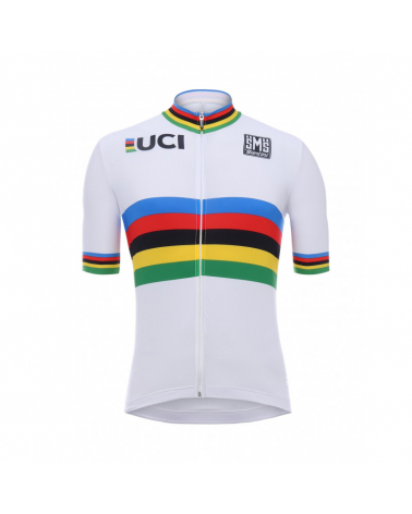 Maillot Cyclisme Santini UCI Champion du Monde Arc En Ciel