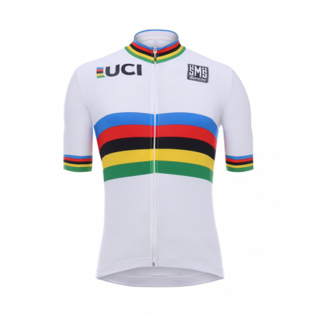 Maillot Cyclisme Santini UCI Champion du Monde Arc En Ciel