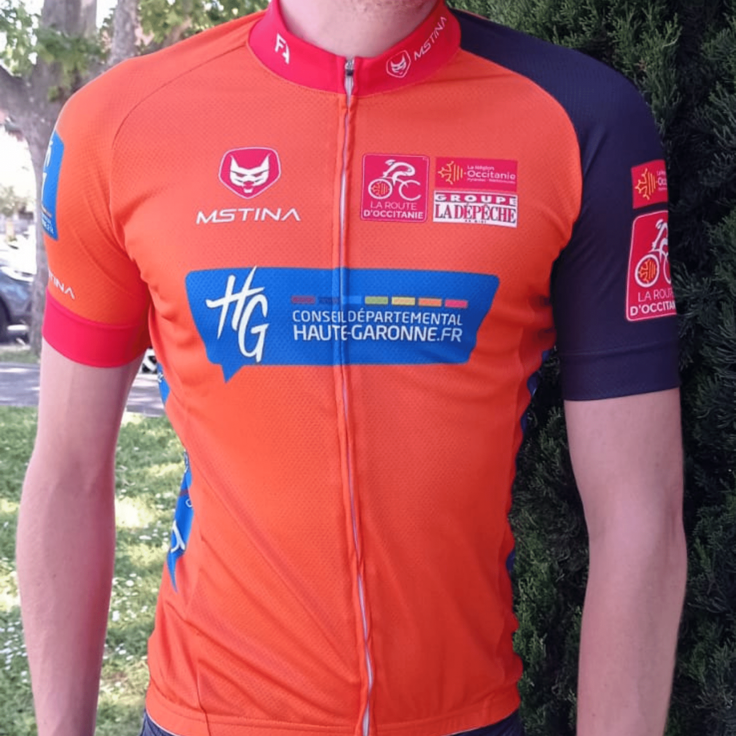 Maillot Cyclisme Mstina La Route d'Occitanie La Dépêche du Midi " Leader du Classement Général"