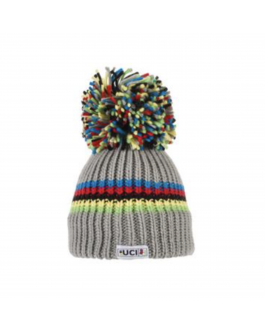 Bonnet UCI Championnat du Monde "Rainbow Stripes" Gris