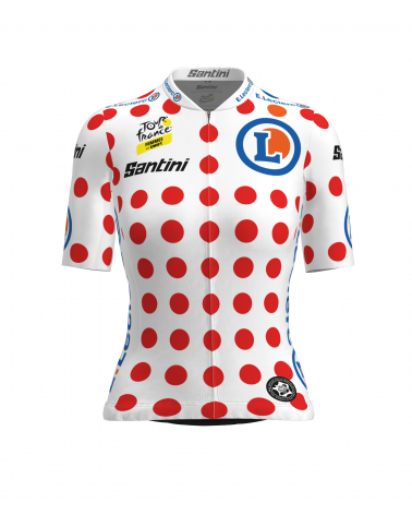 Maillot Cyclisme de leader Meilleure Grimpeuse Tour de France Pois Femme avec Zwift