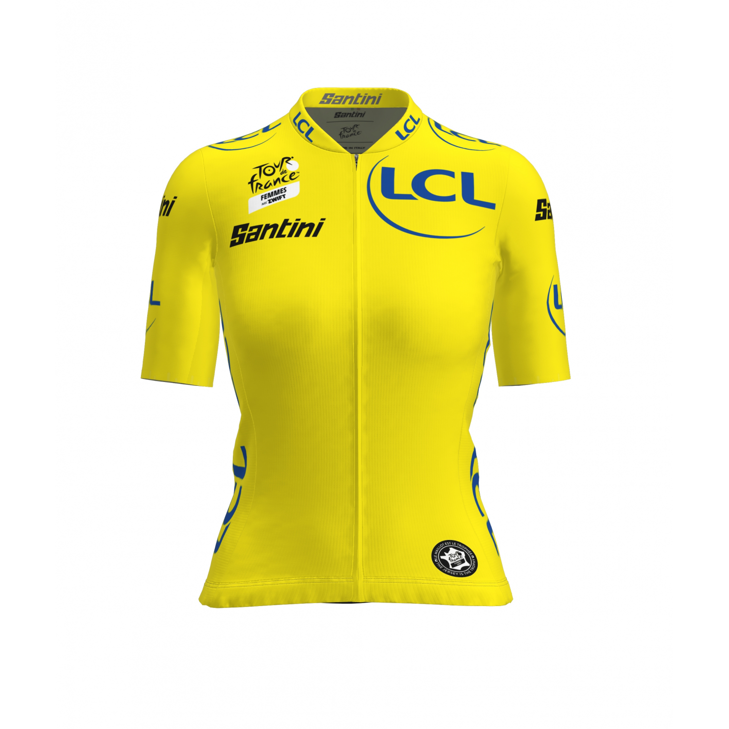 Maillot Cyclisme Leader Tour de France Jaune Femme avec Zwift