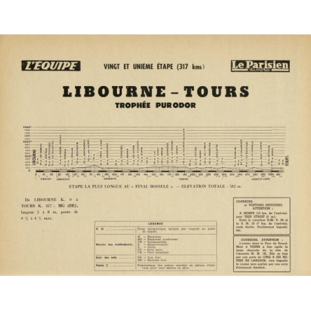 Tour de France 1957 - Livre de route officiel / Official roadbook