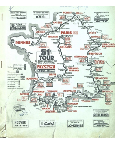 Tour de France 1964 - Livre de route officiel / Official roadbook