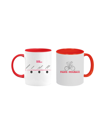 Mug Paris-Roubaix "Parcours 2023" Rouge