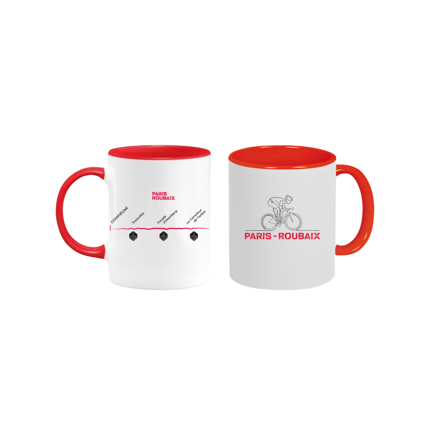 Mug Paris-Roubaix "Parcours 2023" Rouge