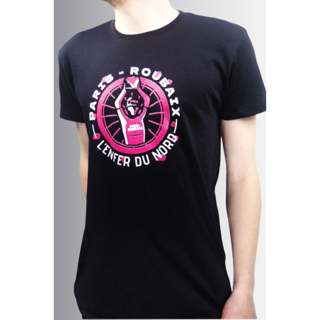 T-shirt Paris Roubaix "Le Trophée" Noir