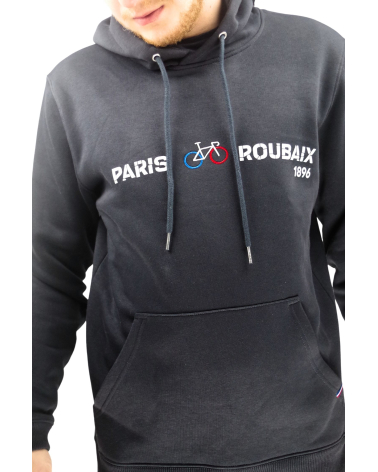 Sweat à Capuche Paris Roubaix  "1896 " Mixte Bleu Marine