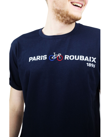 T-shirt Paris Roubaix " 1896" Homme Bleu Marine