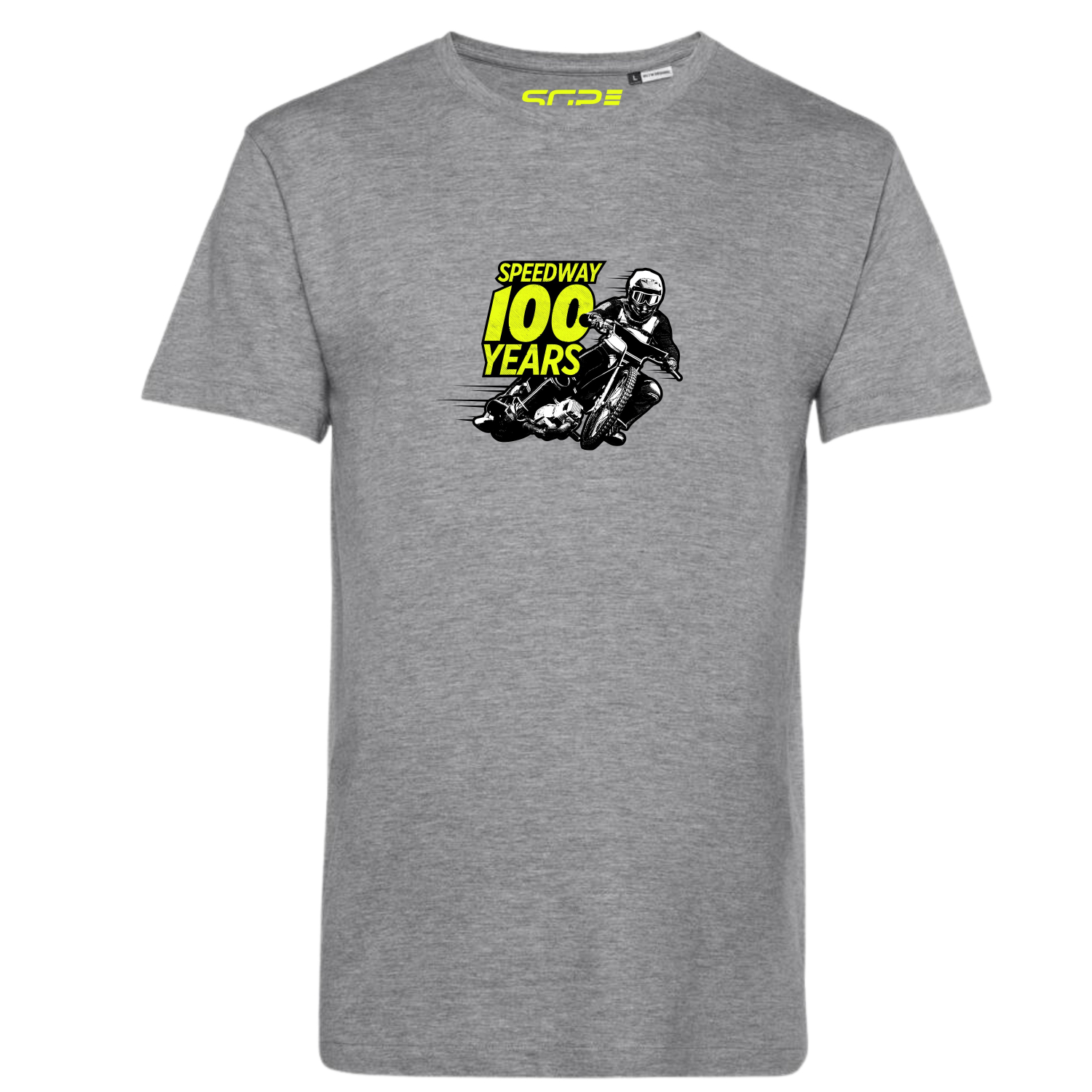 T-shirt Speedway 100 MOTORS Mixte Gris Chiné