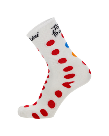 Chaussette Tour de France Santini Meilleur Grimpeur 2023 Pois Rouge