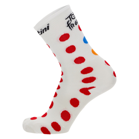 Chaussette Tour de France Santini Meilleur Grimpeur 2023 Pois Rouge