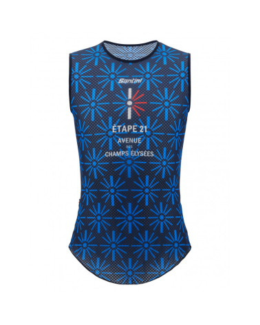 Maillot sans manches Tour de France Santini Trionfo 2023 Bleu