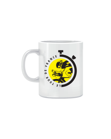 Mug Tour de France Chrono Jaune Blanc