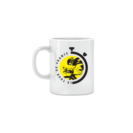 Mug Tour de France Chrono Jaune Blanc