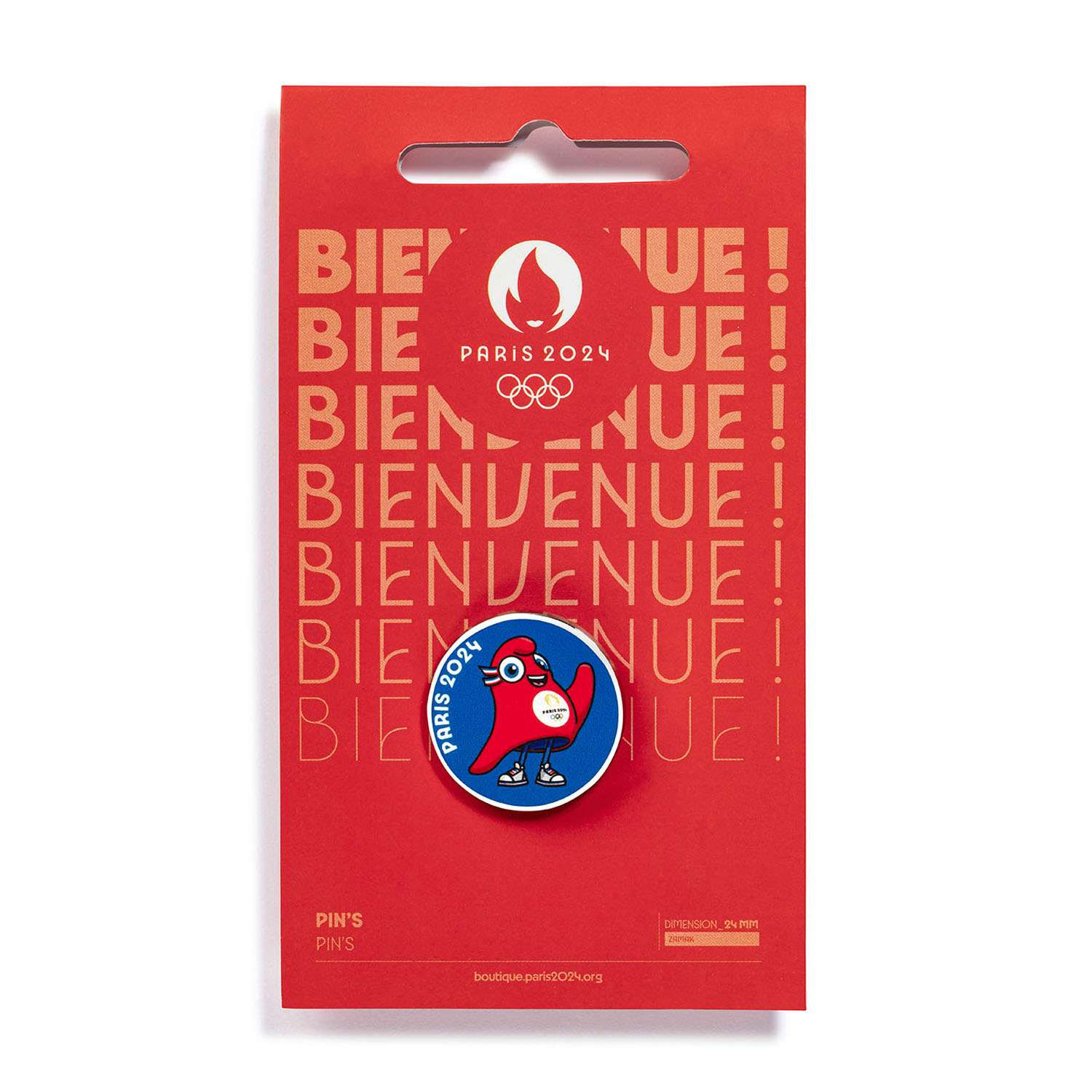 Pin's Paris 2024  "Mascotte Bienvenue"