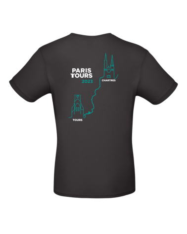 T-shirt Paris Tours LE PARCOURS 2023 Mixte Noir
