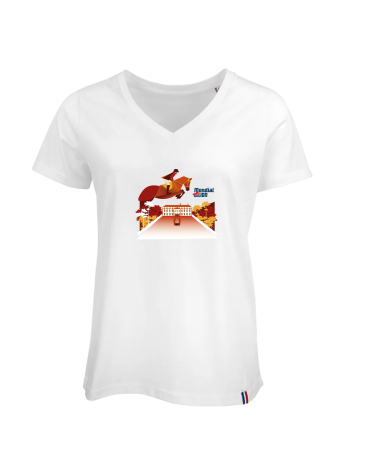 T-shirt Mondial du Lion L''affiche 2023 Femme Blanc