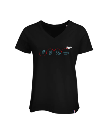 T-shirt Mondial du Lion " L'Obstacle " Femme Noir