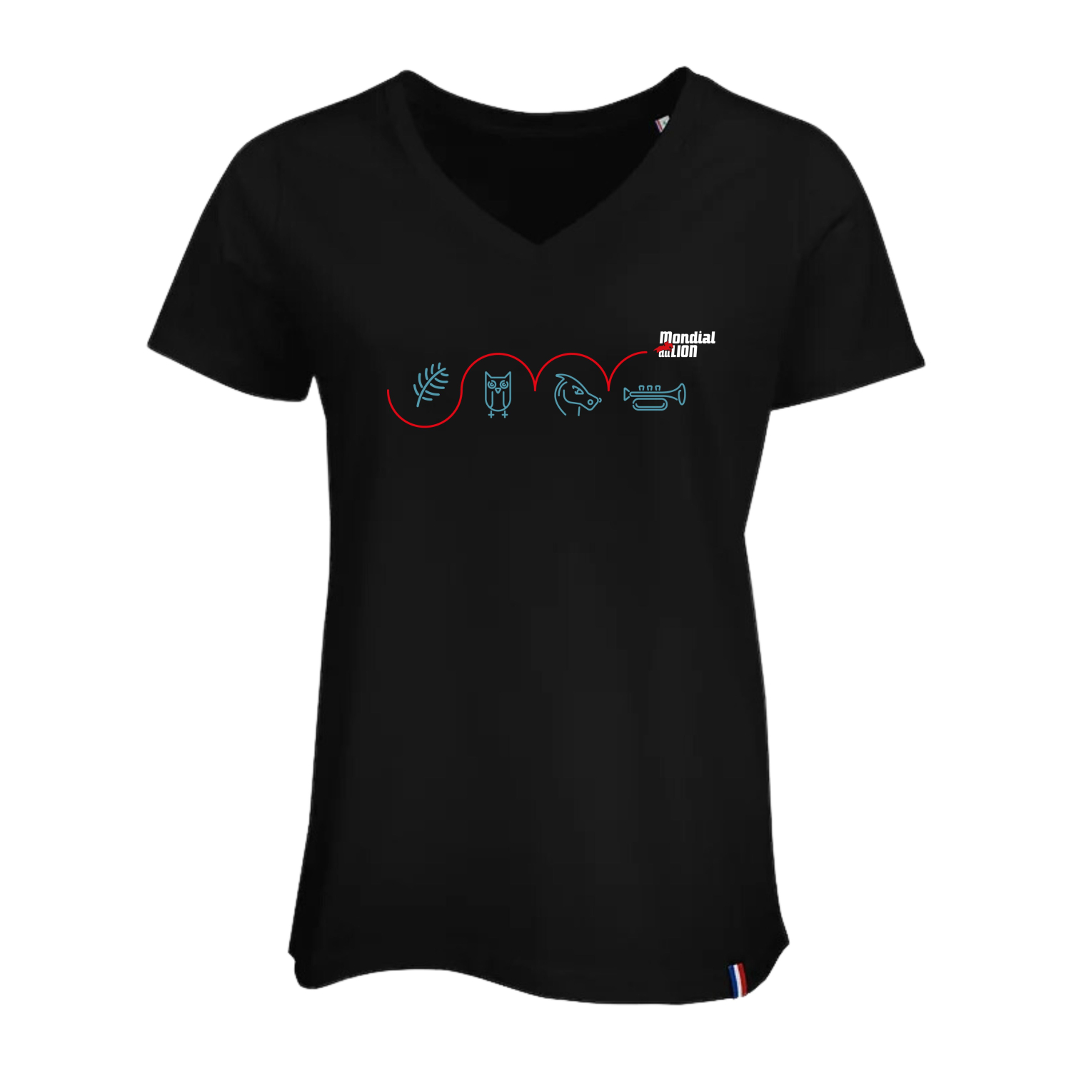 T-shirt Mondial du Lion " L'Obstacle " Femme Noir