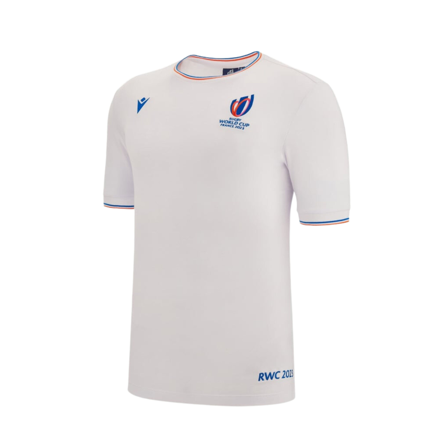 T-shirt Macron Coupe du Monde de Rugby France 2023 Petit Logo Blanc Mixte