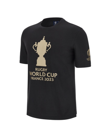 T-shirt Macron Rugby Wolrd Cup France 2023 Webb Ellis Black Mixte