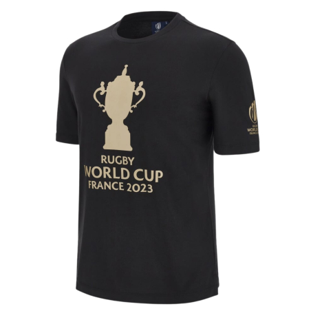 T-shirt Macron Rugby Wolrd Cup France 2023 Webb Ellis Black Mixte