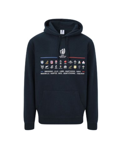 Hoodie World Cup Rugby France 2023 20 Nations Navy Mixte