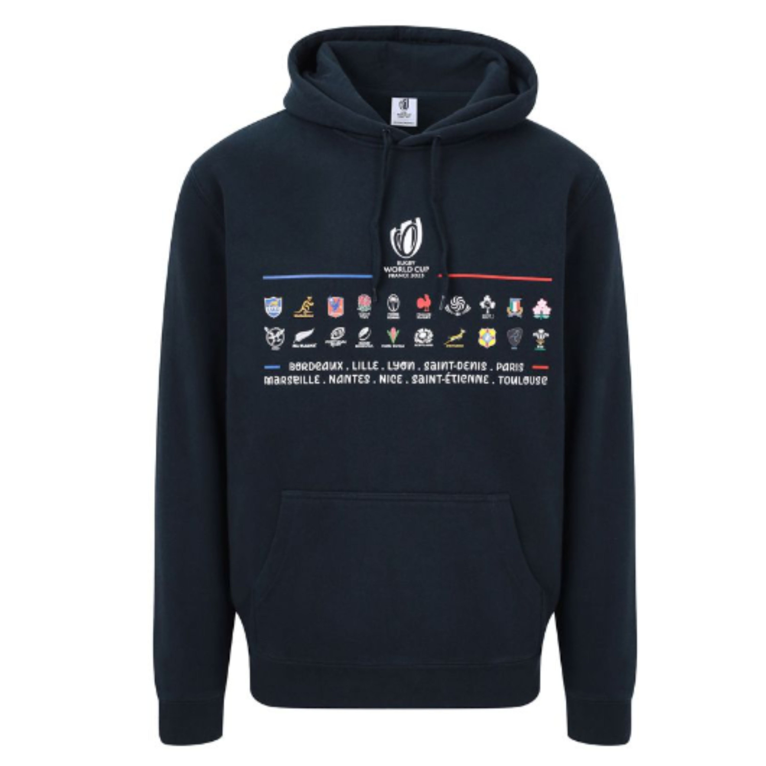 Hoodie World Cup Rugby France 2023 20 Nations Navy Mixte