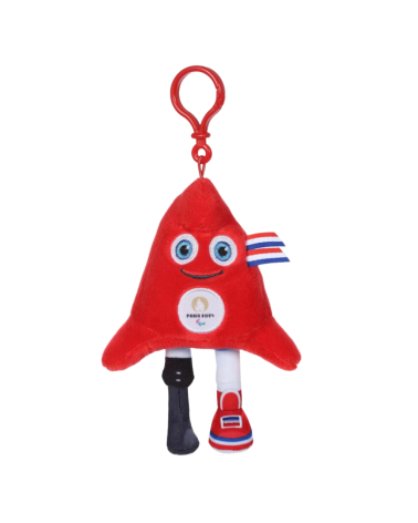 Porte-clés Jeux Olympiques Paris 2024 Peluche Para Mascotte Rouge