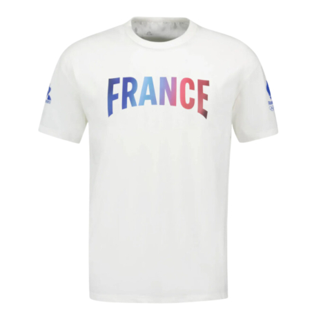 T-shirt Le Coq Sportif Jeux Olympiques Paris 2024 France Mixte Blanc