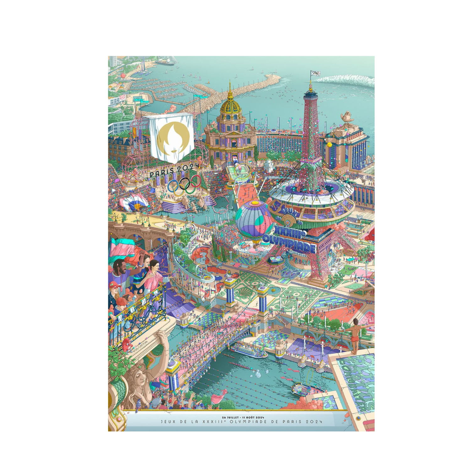 Affiche Jeux Olympiques Paris 2024 Affiche Officielle Olympique