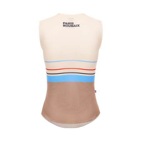 Santini Paris Roubaix 2024 Men's Sleeveless Cycling Jersey Beige