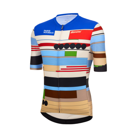 Maillot Cyclisme Santini Paris Roubaix 2024 Homme Multicouleur