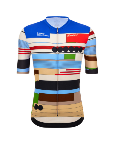 Maillot Cyclisme Santini Paris Roubaix 2024 Homme Multicouleur