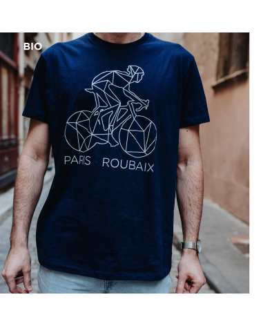 T-shirt Paris Roubaix Décalqué Homme Bleu