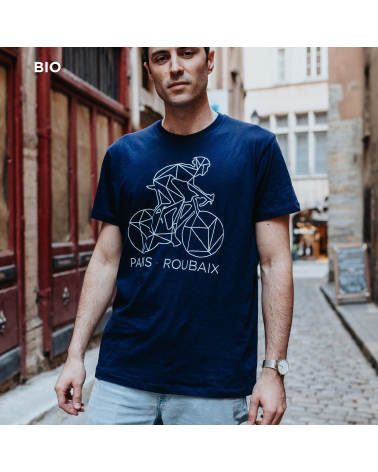 T-shirt Paris Roubaix Décalqué Homme Bleu
