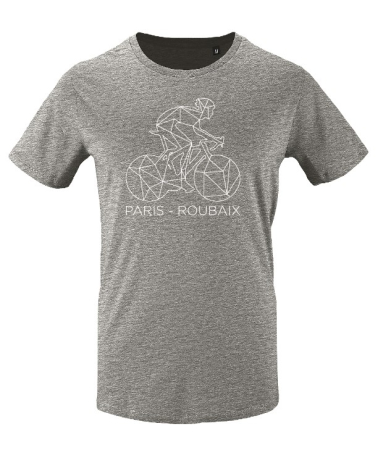 T-shirt Paris Roubaix Décalqué Homme Gris Chiné