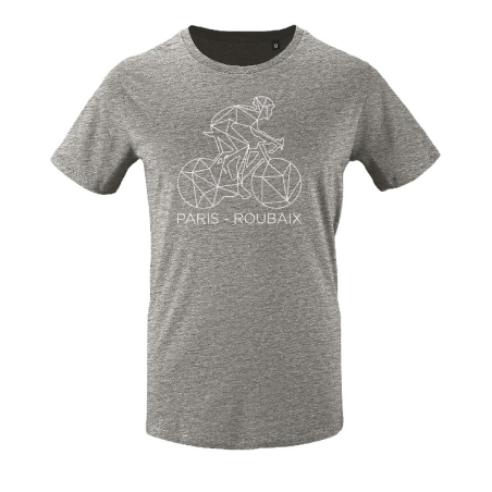 T-shirt Paris Roubaix Décalqué Homme Gris Chiné