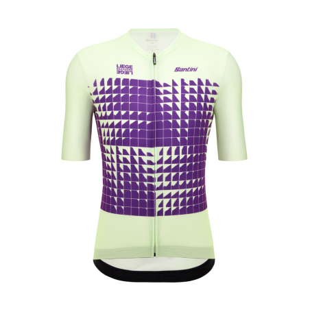 Maillot Cyclisme Santini Liège Bastogne Liège 2024 Homme Vert Violet