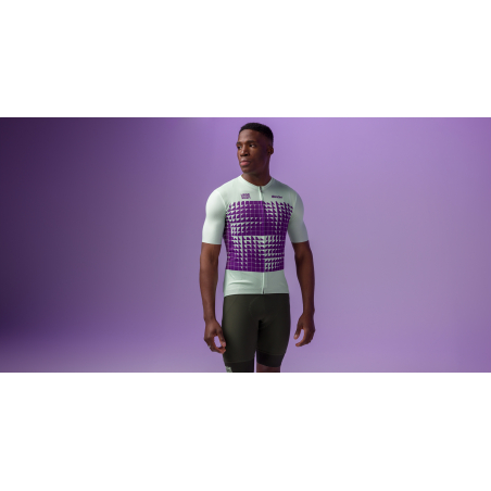 Maillot Cyclisme Santini Liège Bastogne Liège 2024 Homme Vert Violet