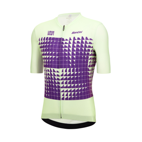 Maillot Cyclisme Santini Liège Bastogne Liège 2024 Homme Vert Violet