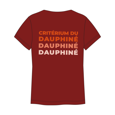 Criterium du Dauphiné Mixed Gradient T-shirt Bordeaux