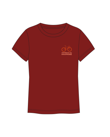 Criterium du Dauphiné Mixed Gradient T-shirt Bordeaux