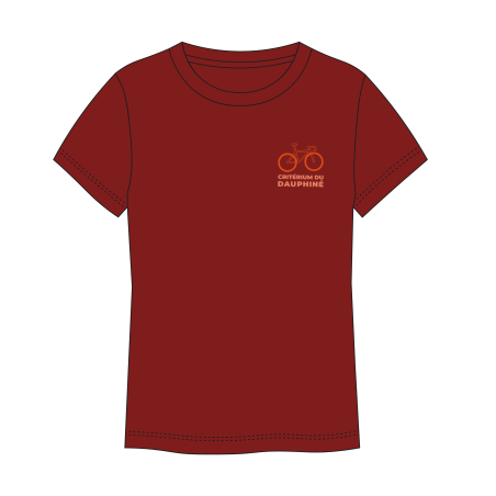 Criterium du Dauphiné Mixed Gradient T-shirt Bordeaux