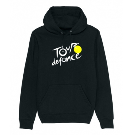 Sweat Capuche Tour de France Logo Homme Noir