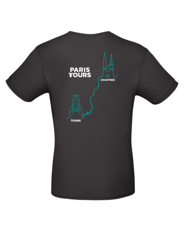 T-shirt Paris Tours Parcours 2024 Mixte Noir